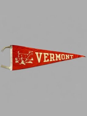 Vintage 60’s Retro Vermont Felt Pennant